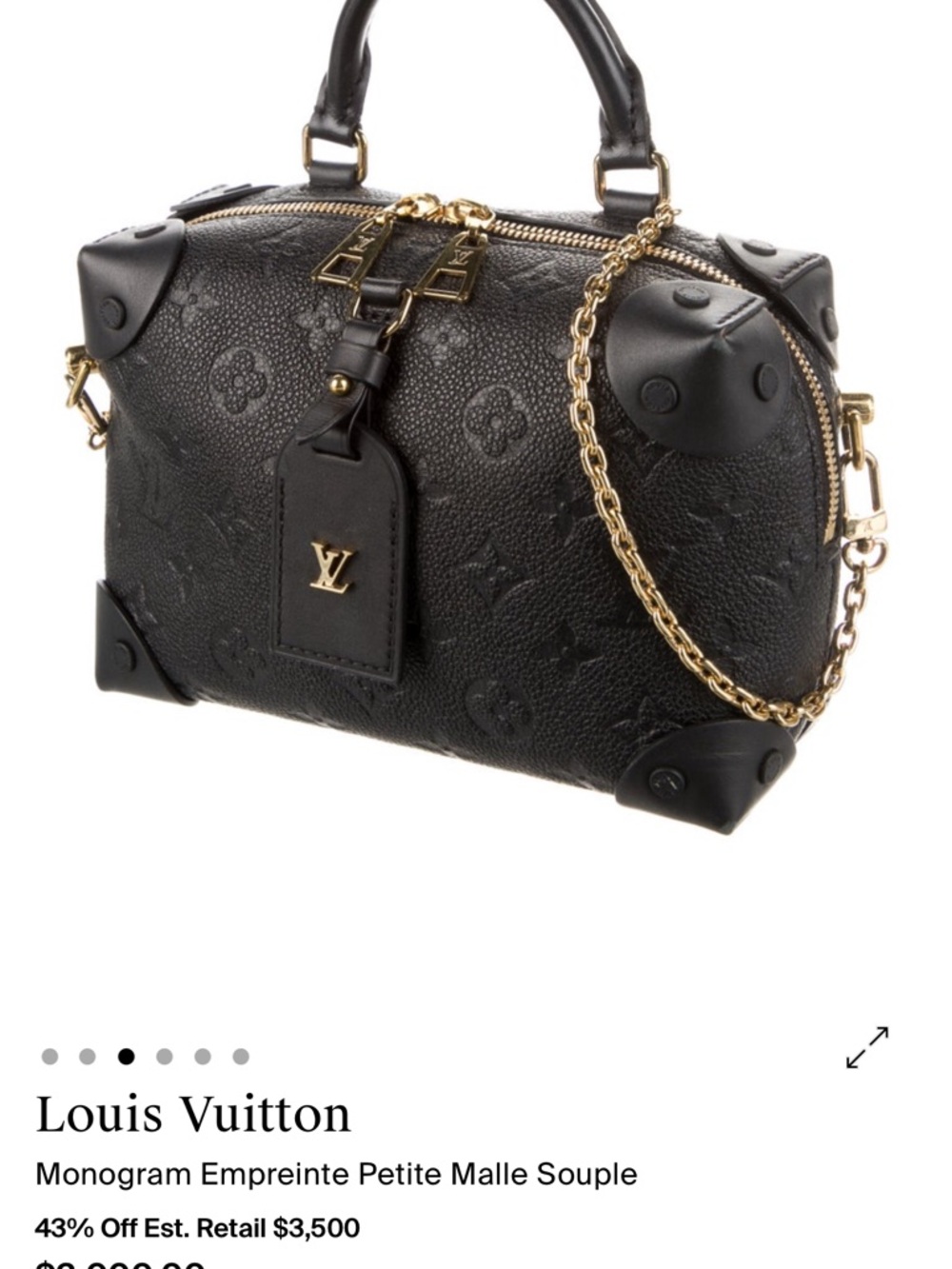 Louis Vuitton Petite Malle Souple Monogram Empreinte Leather shoulder bag - Picture 2 of 11